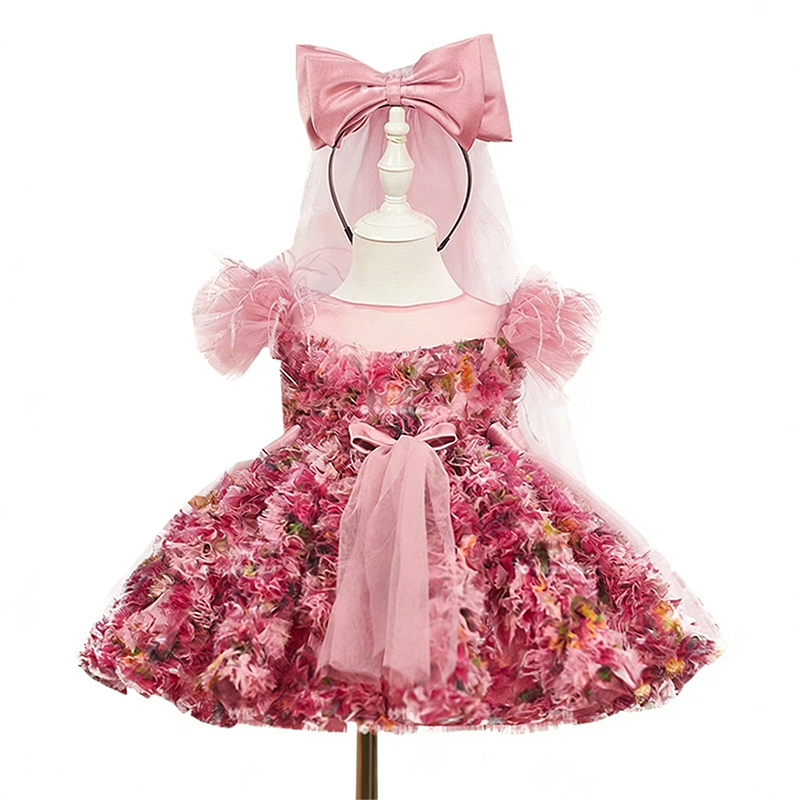 Girls Spring Birthday Princess Dress Flower Girl Party Dress Girls Prom Dress