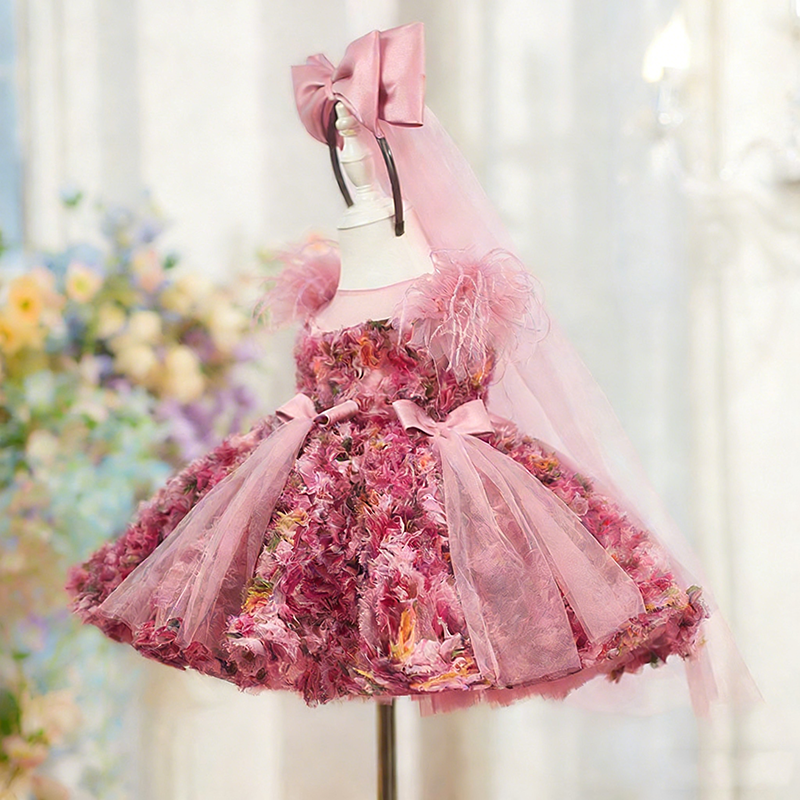 Girls Spring Birthday Princess Dress Flower Girl Party Dress Girls Prom Dress