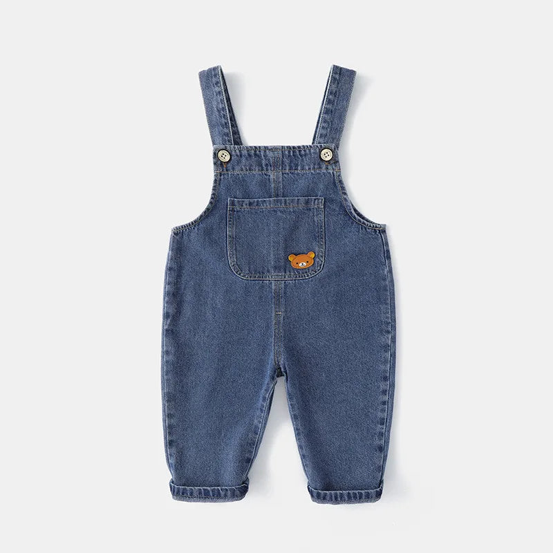 Overall TinyPaws – Denim Leve com Toque Divertido