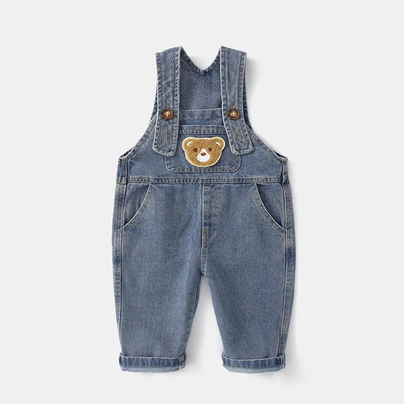 Overall TinyPaws – Denim Leve com Toque Divertido